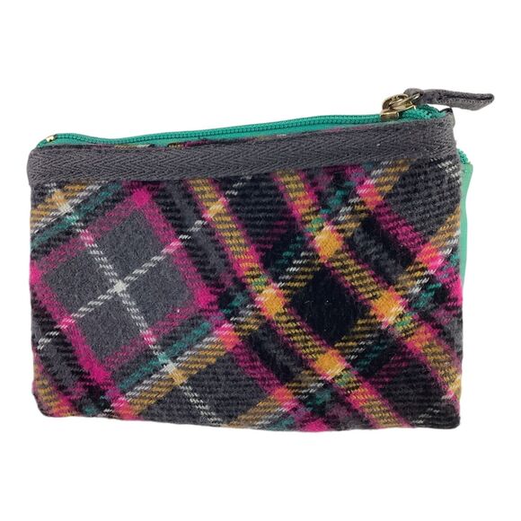 Walt DisneyWorld Disneyland Tinkerbell Wallet Multi Colored Plaid 4” X 6” GUC - Picture 4 of 16